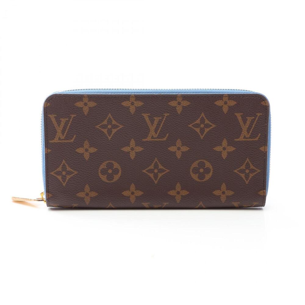 Louis Vuitton Zippy Wallet Monogram Blue Jean Round Long for Women, Brown, M6...